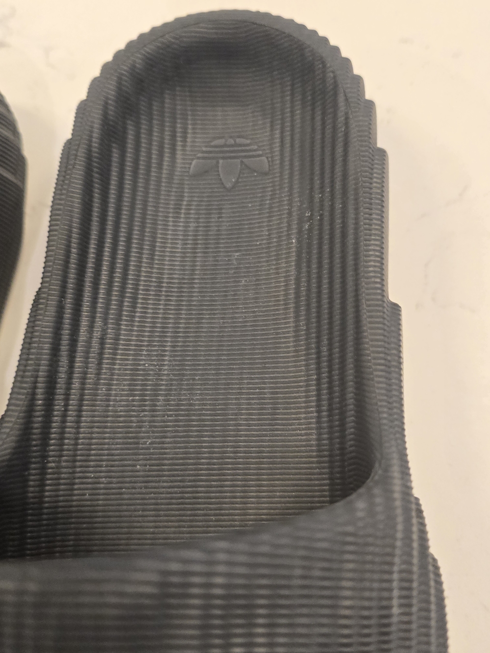 adidas Kids Black Textured Slide Sandals - Picture 2 of 8